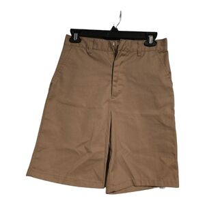 Tan Flat Front Shorts for Effortless Style